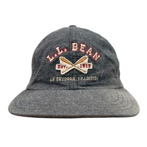 L.L. Bean Charcoal Fleece Slide Back Baseball Hat